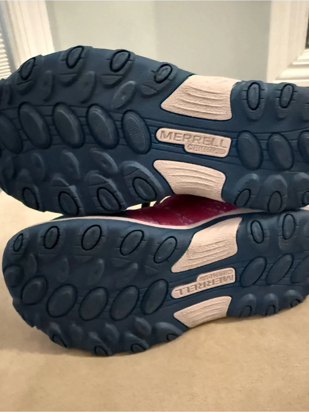 Merrell Kids Pink and Navy Grip Trail Sneakers